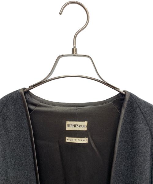 HERMES（エルメス）HERMES (エルメス) HERMES　カシミヤコート グレー サイズ:38の古着・服飾アイテム