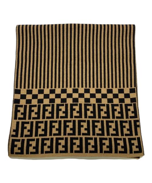 FENDI（フェンディ）FENDI (フェンディ) FENDI　ウール　マフラー ブラウンの古着・服飾アイテム