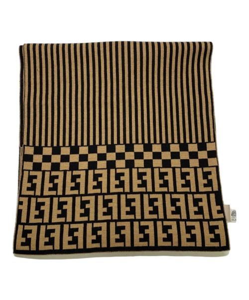 FENDI（フェンディ）FENDI (フェンディ) FENDI　ウール　マフラー ブラウンの古着・服飾アイテム