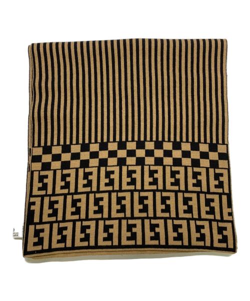 FENDI（フェンディ）FENDI (フェンディ) FENDI　ウール　マフラー ブラウンの古着・服飾アイテム