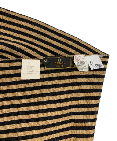 FENDI（フェンディ）FENDI (フェンディ) FENDI　ウール　マフラー ブラウンの古着・服飾アイテム