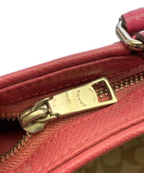 COACH（コーチ）COACH (コーチ) COACH  ベージュ×ピンク トートバッグ ベージュ×ピンクの古着・服飾アイテム