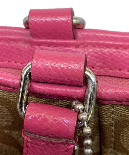 COACH（コーチ）COACH (コーチ) COACH  ベージュ×ピンク トートバッグ ベージュ×ピンクの古着・服飾アイテム