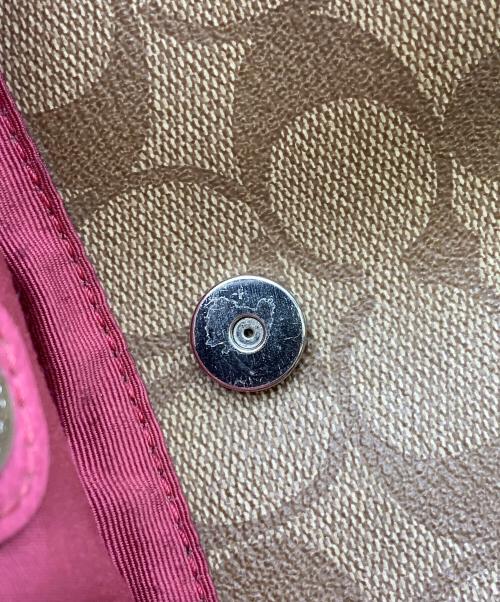 COACH（コーチ）COACH (コーチ) COACH  ベージュ×ピンク トートバッグ ベージュ×ピンクの古着・服飾アイテム