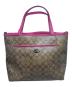 COACH（コーチ）の古着「COACH  ベージュ×ピンク トートバッグ」｜ベージュ×ピンク