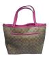 COACH (コーチ) COACH  ベージュ×ピンク トートバッグ ベージュ×ピンク：8000円