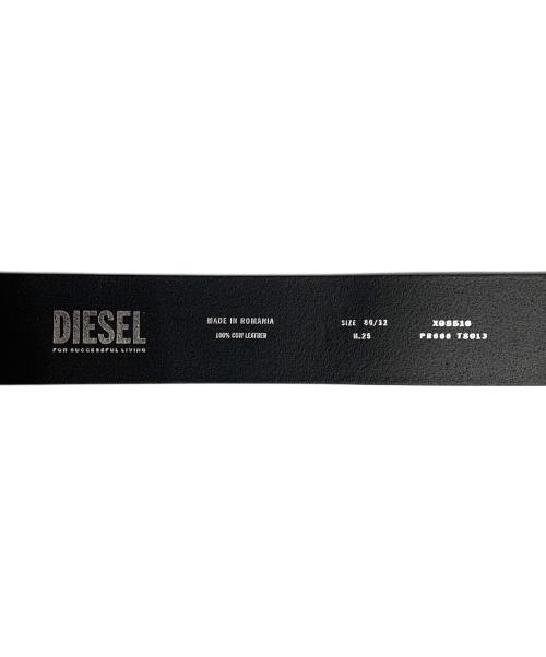 DIESEL（ディーゼル）DIESEL (ディーゼル) DIESEL　カウレザーベルト　ブラック　レザーベルト ブラックの古着・服飾アイテム