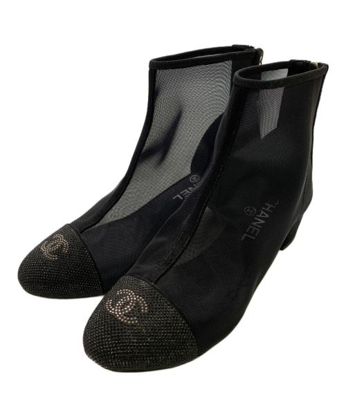 CHANEL（シャネル）CHANEL (シャネル) CHANEL ショートブーツ ブラック サイズ:37Cの古着・服飾アイテム