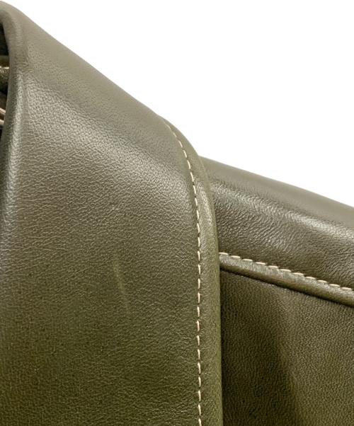 Y'2 leather（ワイツーレザー）Y'2 leather (ワイツーレザー) Y'2 LEATHER　オリーブ　OIL SOFT LEATHER SHIRTS 　レザージャケット オリーブ サイズ:SIZE 42の古着・服飾アイテム