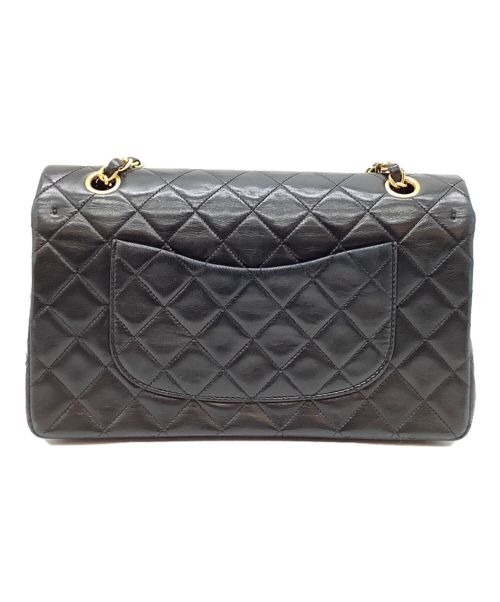 CHANEL（シャネル）CHANEL (シャネル) Wフラップチェーンショルダーバッグ ブラックの古着・服飾アイテム