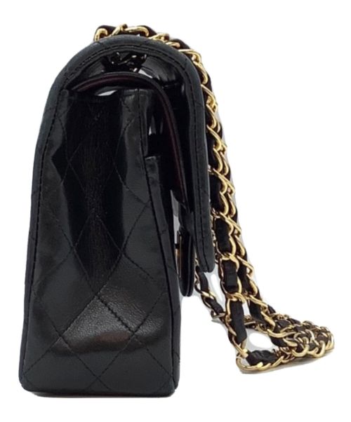 CHANEL（シャネル）CHANEL (シャネル) Wフラップチェーンショルダーバッグ ブラックの古着・服飾アイテム