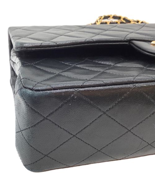 CHANEL（シャネル）CHANEL (シャネル) Wフラップチェーンショルダーバッグ ブラックの古着・服飾アイテム
