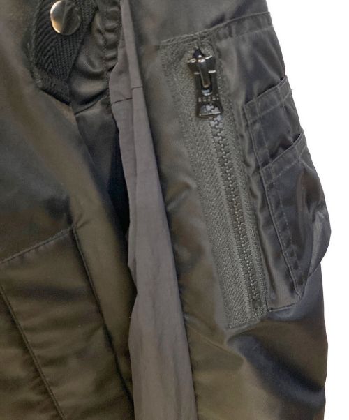 NIKE（ナイキ）NIKE (ナイキ) sacai (サカイ) LAYERED JKT ボンバージャケット ブラック サイズ:Mの古着・服飾アイテム