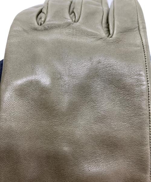 HERMES（エルメス）HERMES (エルメス) レザーグローブ オリーブ サイズ:6 1/2の古着・服飾アイテム