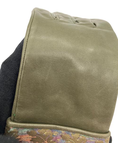 HERMES（エルメス）HERMES (エルメス) レザーグローブ オリーブ サイズ:6 1/2の古着・服飾アイテム