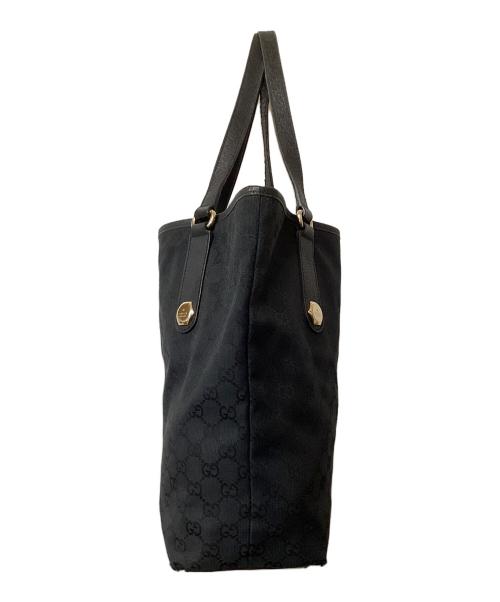 GUCCI（グッチ）GUCCI (グッチ) GGキャンバス トートバッグ ブラックの古着・服飾アイテム