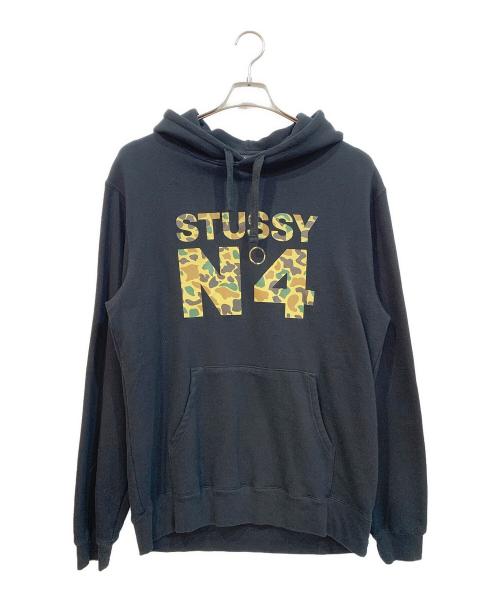 stussy（ステューシー）stussy (ステューシー) プルオーバーパーカー ブラック サイズ:XLARGEの古着・服飾アイテム