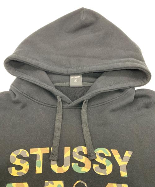 stussy（ステューシー）stussy (ステューシー) プルオーバーパーカー ブラック サイズ:XLARGEの古着・服飾アイテム