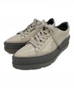 PUMA×Fenty by Rihannaプーマ×フェンティバイリアーナ）の古着「エナメルポインテッドスニーカー」｜グレーブラック