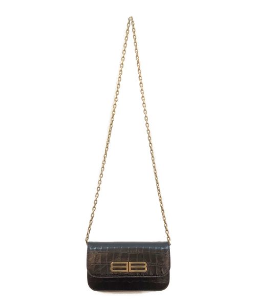 BALENCIAGA（バレンシアガ）BALENCIAGA (バレンシアガ) チェーンショルダーバッグ ブラックの古着・服飾アイテム