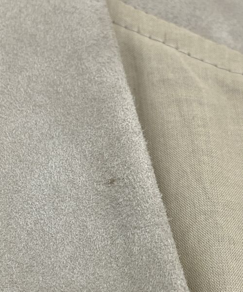 EMMETI（エンメティ）EMMETI (エンメティ) EMMETIスエードコート　 ライトグレー サイズ:38の古着・服飾アイテム