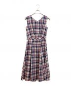 Apuweiser-richeアプワイザーリッシェ）の古着「Apuweiser-riche ノースリーブワンピース」｜パープル×ホワイト