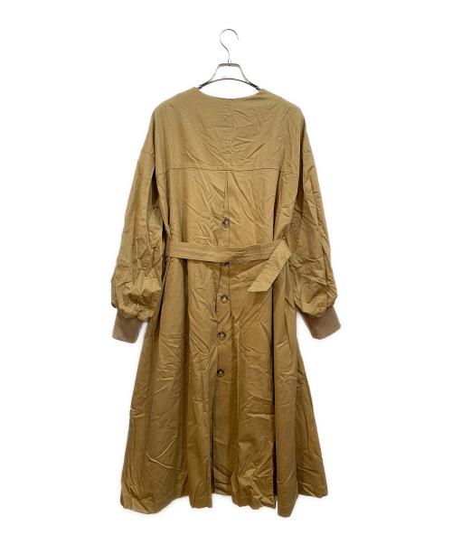 mici（ミチ）mici (ミチ) ノーカラーコート ブラウン サイズ:Ｍの古着・服飾アイテム