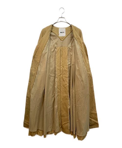 mici（ミチ）mici (ミチ) ノーカラーコート ブラウン サイズ:Ｍの古着・服飾アイテム