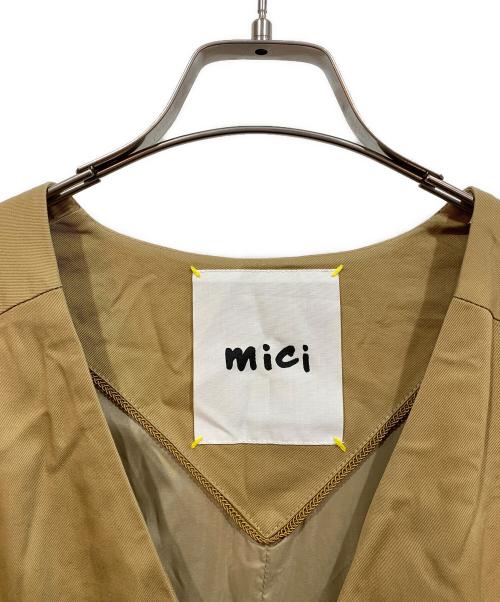 mici（ミチ）mici (ミチ) ノーカラーコート ブラウン サイズ:Ｍの古着・服飾アイテム
