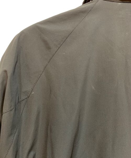 Barbour（バブアー）Barbour (バブアー) Barbour オーバーサイズドミドルコート ブラック×グリーン サイズ:42の古着・服飾アイテム