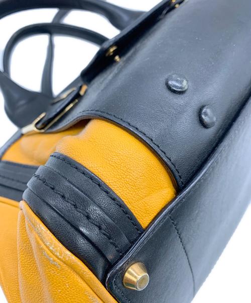 Chloe（クロエ）Chloe (クロエ) 2WAYショルダーバッグ ブラック×イエローの古着・服飾アイテム