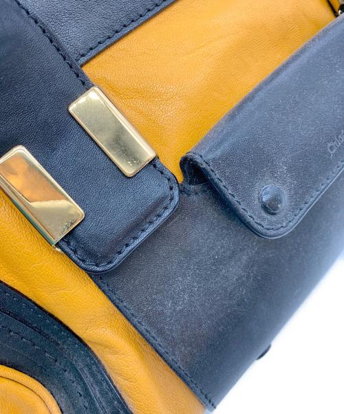 Chloe（クロエ）Chloe (クロエ) 2WAYショルダーバッグ ブラック×イエローの古着・服飾アイテム