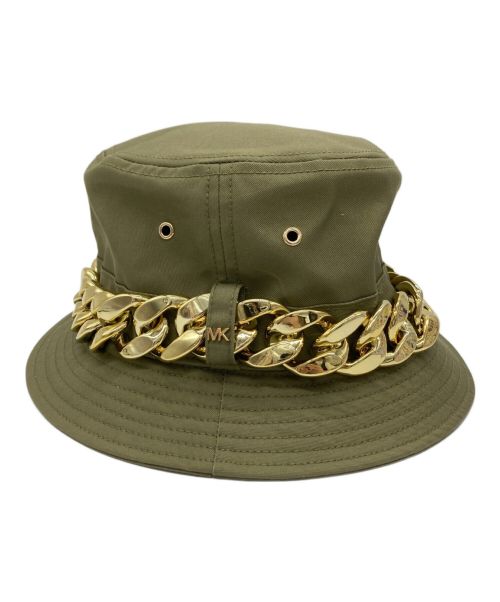 MICHAEL KORS（マイケル・コース）MICHAEL KORS (マイケルコース) Chain Link Cotton Bucket Hat オリーブ サイズ:0S 未使用品の古着・服飾アイテム