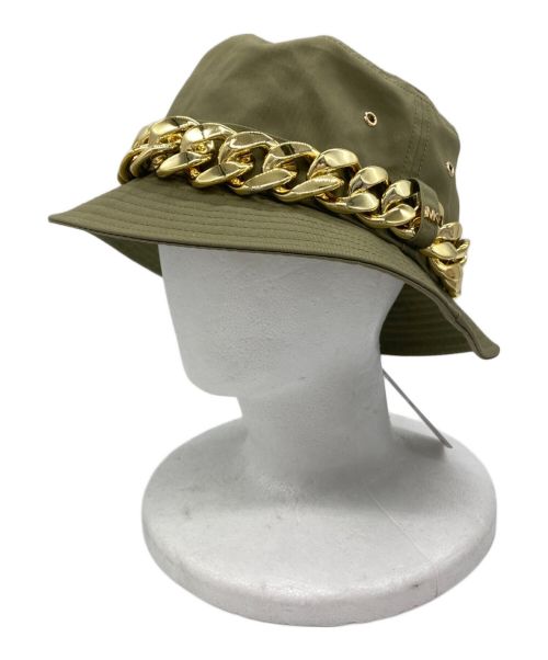 MICHAEL KORS（マイケル・コース）MICHAEL KORS (マイケルコース) Chain Link Cotton Bucket Hat オリーブ サイズ:0S 未使用品の古着・服飾アイテム
