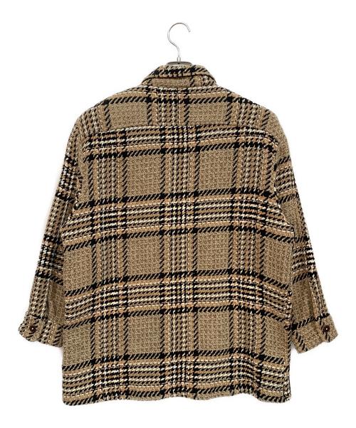 WAX LONDON（ワックスロンドン）WAX LONDON (ワックスロンドン) バスケットチェックシャツ ベージュ サイズ:XLの古着・服飾アイテム