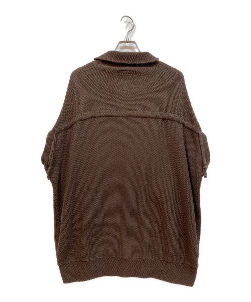 Y's（ワイズ）Y's (ワイズ) コットンニットベスト ブラウン サイズ:3の古着・服飾アイテム