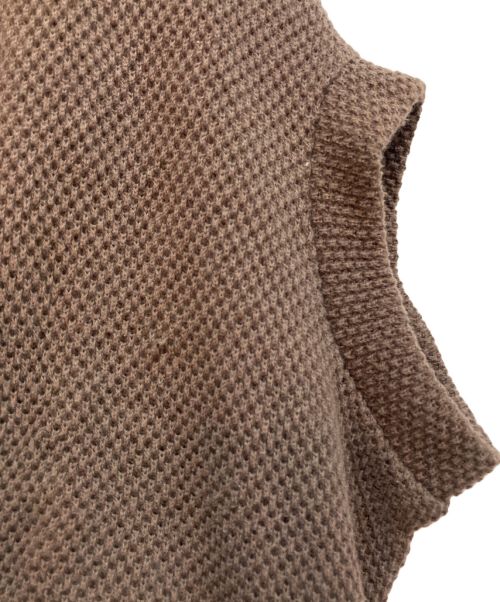 Y's（ワイズ）Y's (ワイズ) コットンニットベスト ブラウン サイズ:3の古着・服飾アイテム