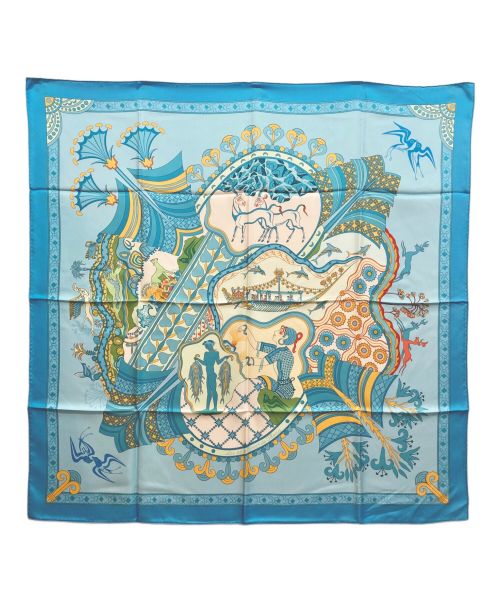 HERMES（エルメス）HERMES (エルメス) Les Printemps de Thera / ラテの春 スカイブルーの古着・服飾アイテム