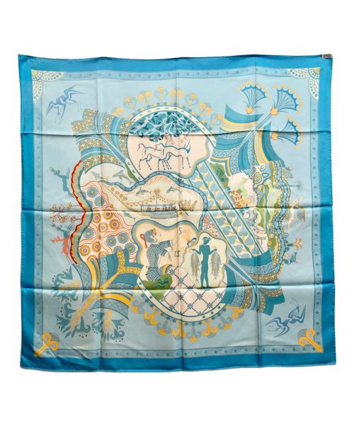 HERMES（エルメス）HERMES (エルメス) Les Printemps de Thera / ラテの春 スカイブルーの古着・服飾アイテム