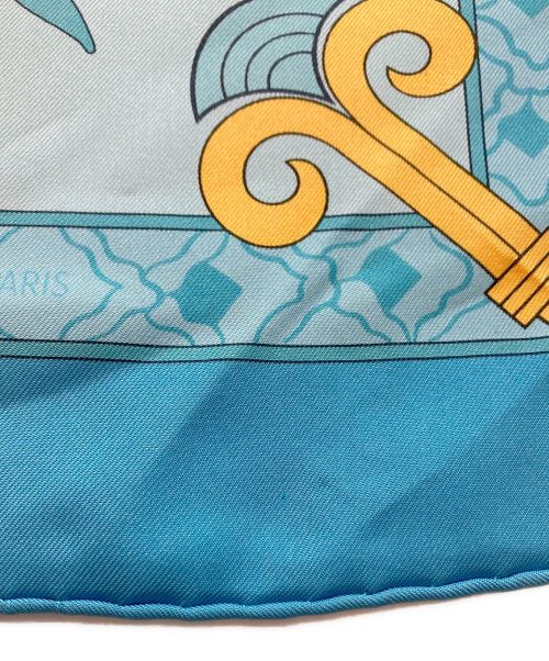 HERMES（エルメス）HERMES (エルメス) Les Printemps de Thera / ラテの春 スカイブルーの古着・服飾アイテム