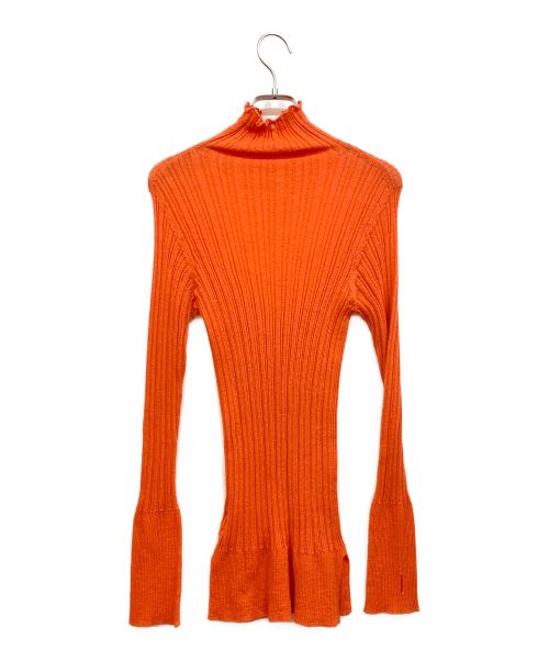 UNFIL（アンフィル）UNFIL (アンフィル) ベビースーリーアルパカランダムリブニット オレンジ サイズ:1の古着・服飾アイテム