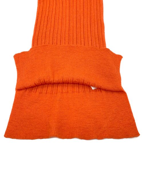 UNFIL（アンフィル）UNFIL (アンフィル) ベビースーリーアルパカランダムリブニット オレンジ サイズ:1の古着・服飾アイテム