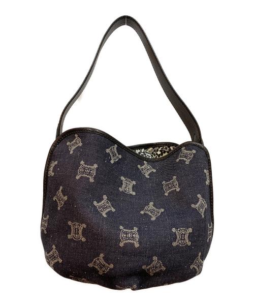 CELINE（セリーヌ）CELINE (セリーヌ) ワンショルダーバッグ ネイビー×ダークブラウンの古着・服飾アイテム