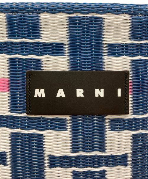 MARNI（マルニ）MARNI (マルニ) 吉田カバン (ヨシダカバン) フラワーカフェカゴバッグ ネイビー×ピンクの古着・服飾アイテム