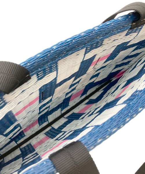 MARNI（マルニ）MARNI (マルニ) 吉田カバン (ヨシダカバン) フラワーカフェカゴバッグ ネイビー×ピンクの古着・服飾アイテム