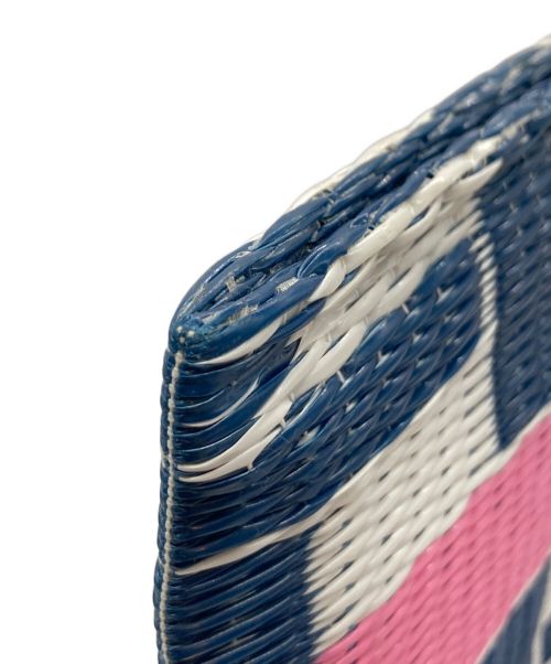 MARNI（マルニ）MARNI (マルニ) 吉田カバン (ヨシダカバン) フラワーカフェカゴバッグ ネイビー×ピンクの古着・服飾アイテム