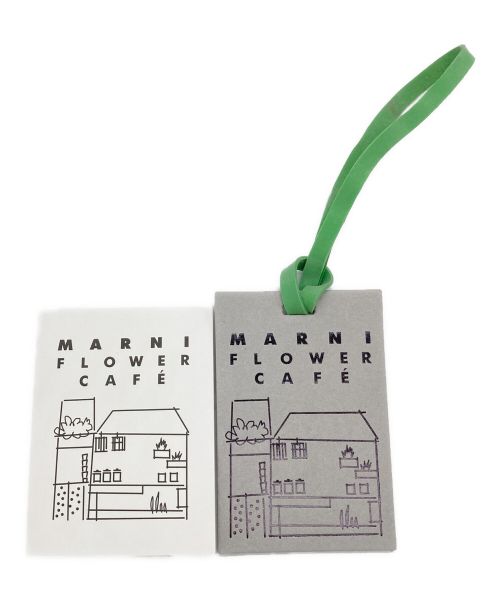 MARNI（マルニ）MARNI (マルニ) 吉田カバン (ヨシダカバン) フラワーカフェカゴバッグ ネイビー×ピンクの古着・服飾アイテム