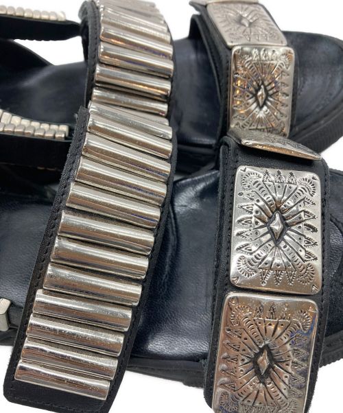 TOGA PULLA（トーガ プルラ）TOGA PULLA (トーガ プルラ) メタルスニーカーサンダル ブラック×シルバー サイズ:36の古着・服飾アイテム