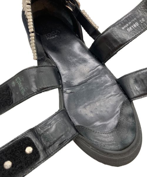 TOGA PULLA（トーガ プルラ）TOGA PULLA (トーガ プルラ) メタルスニーカーサンダル ブラック×シルバー サイズ:36の古着・服飾アイテム