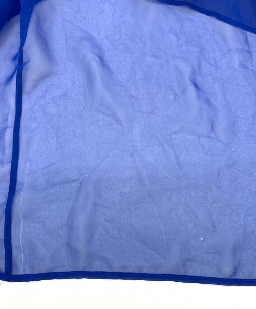 HYKE（ハイク）HYKE (ハイク) ギャザー オーバー シアーブラウス ブルー サイズ:2の古着・服飾アイテム